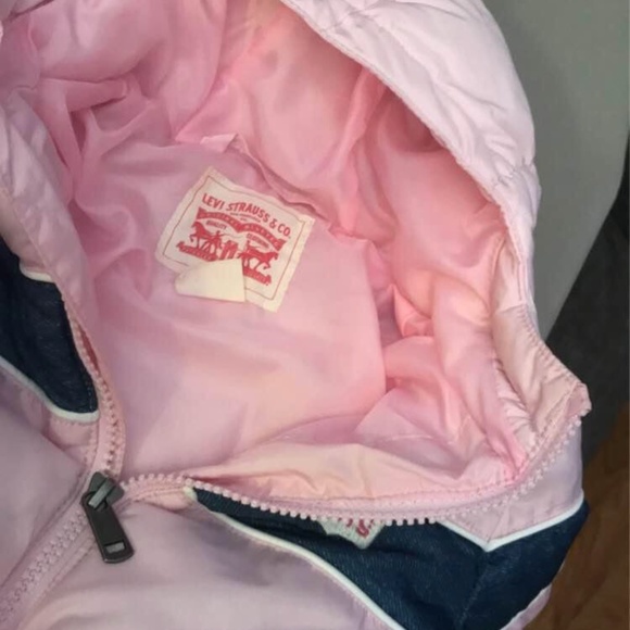 24months Levi’s Pink Baby Girl Zipper Jacket With Hoodie - Picture 4 of 5